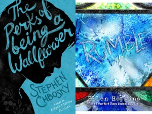 'The Perks of Being a Wallflower' by Stephen Chbosky; 'Rumble' by Ellen Hopkins